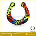 Clip - On Printed Design Septum Nose Ring Fake Non-Piercing